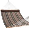 Double quilting fabric swing hammock with pillows