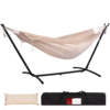 Outdoor Hammocks Double Canvas Hammock with 9FT Space Saving Steel Stand