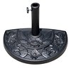 Good Quality Black Half Round Resin Outdoor Patio Umbrella Base for Garden Courtyard