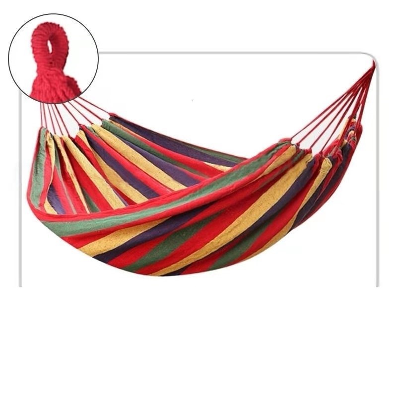 Outdoor Foldable Portable Hammock Adjustable Footrest Foot Rest Hammock Patio Garden Beach Canvas Folding Hammock Bed with Stand