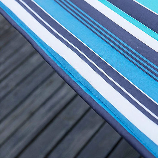 Good-Quality Outdoor Two Person Beaches Stripe Hammock Quilted Fabric with Pillow for Garden Patio Courtyard