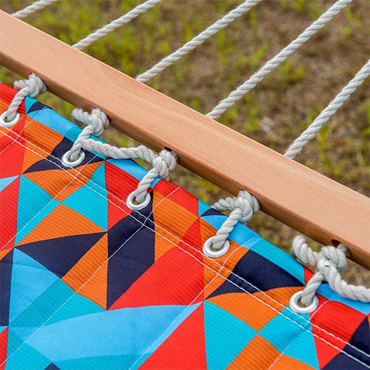 Double quilting fabric swing hammock with pillows