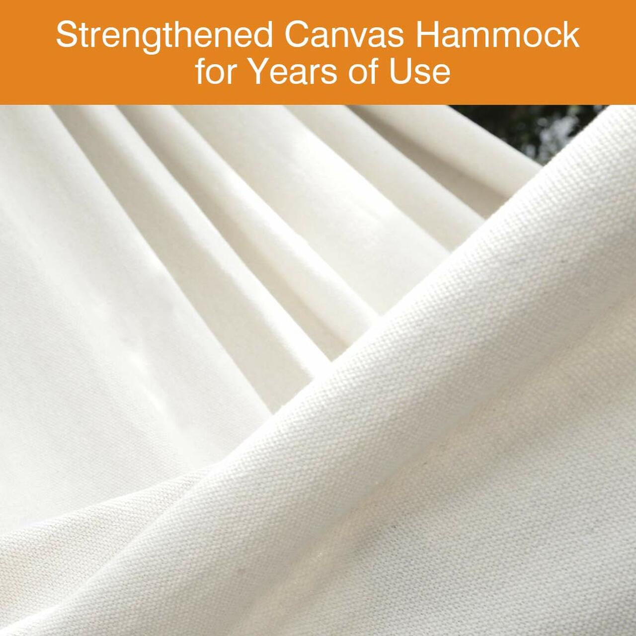 Hammocks Brazilian Double Hammock Portable Canvas Hammock with Carry Bag for Backyard, Porch, Balcony, Outdoor