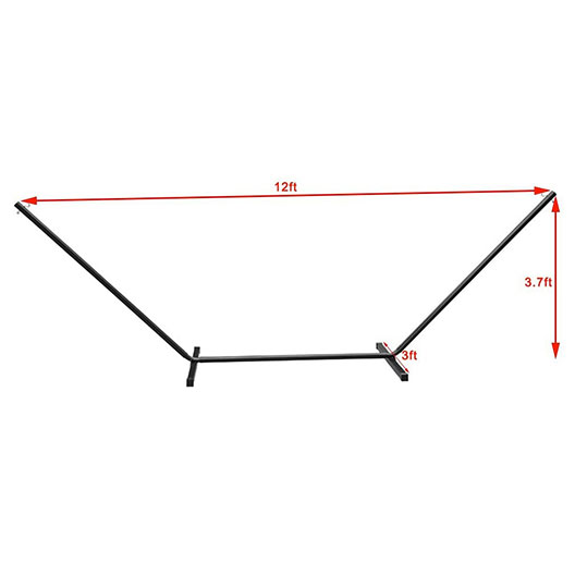 Hammocks 12 Feet Hammock Stand Heavy Duty Coated Steel Tube Frame with Hooks and Chains,