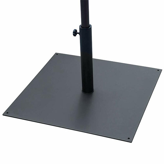 New Black 40 lbs Heavy Duty Square Steel Plate Stand Outdoor Patio Umbrella Base for Garden Courtyard Poolside