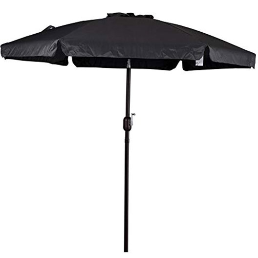 Hot-Selling 7.5 Feet Aluminum Beach Drape Umbrella Outdoor Patio Parasol with Crank and Push Button Tilt for Courtyard