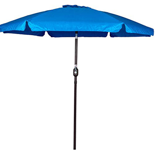 Hot-Selling 7.5 Feet Aluminum Beach Drape Umbrella Outdoor Patio Parasol with Crank and Push Button Tilt for Courtyard