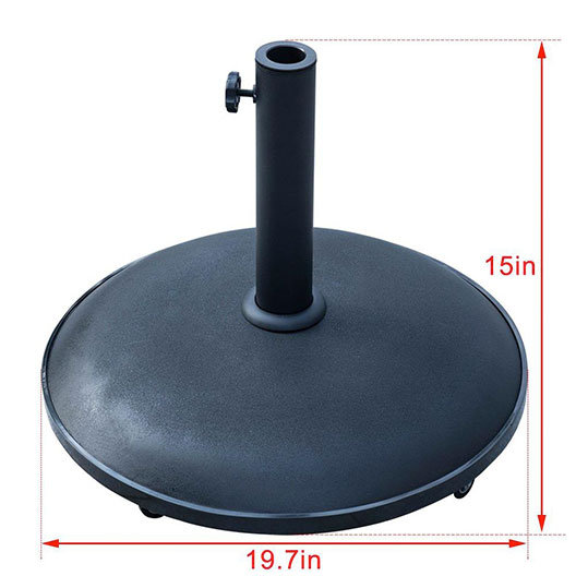 Hot Selling 55lbs Heavy Duty Stand Concrete Outdoor Patio Umbrella Base with 4 Wheels for Garden Courtyard