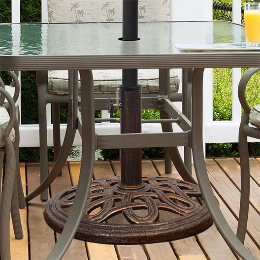 Good Quality Universal Heavy Duty Cast Iron Stand Outdoor Patio Umbrella Base for Garden Courtyard