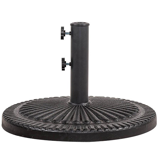 High Quality Outdoor Patio Umbrella Stand Black Resin Heavy Duty Base for Garden Courtyard