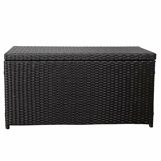 Outdoor Deluxe Wicker Deck Storage Box All Weather Patio Garden Furniture Patio Container