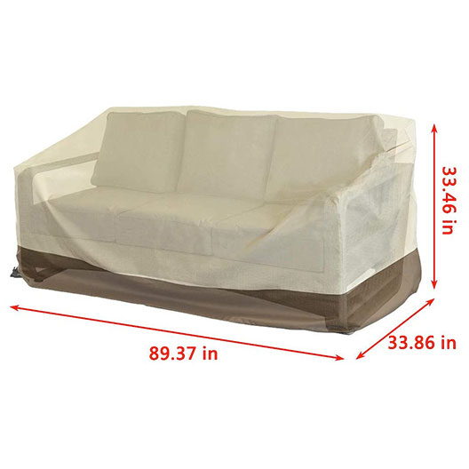 Hot-Selling Outdoor Furniture Waterproof Dustproof Brown Cover for Loveseat Bench Sofa