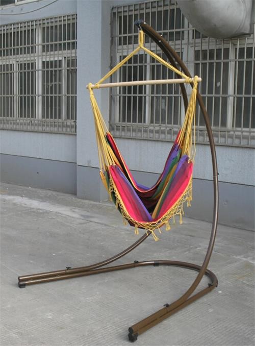 3mm C shape metal steel hanging swing chair stand outdoor hammock chair stand