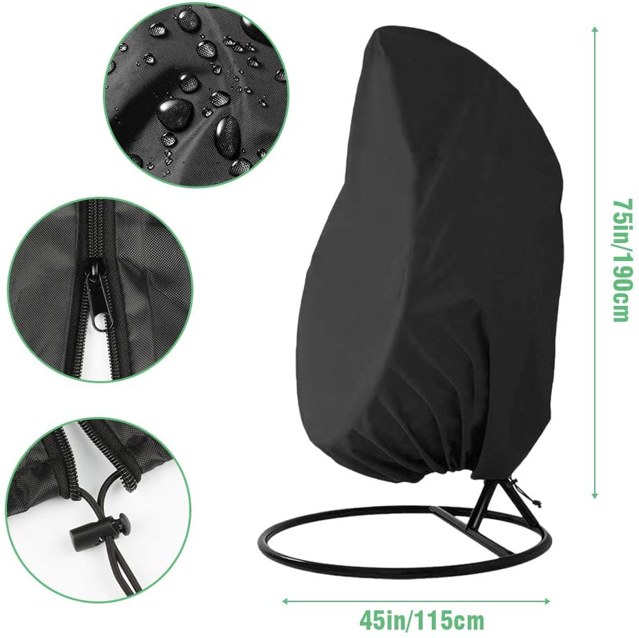 Waterproof Outdoor competitive price patio swing hanging egg teardrop chair cover