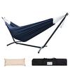 High-Quality Outdoor Patio Double Hammock with 9FT Space Saving Steel Stand, Portable Carrying Case for Garden Yard