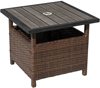 High-Quality Outdoor Patio Umbrella Stand All Weather Wicker Rattan Umbrella Table for Garden Courtyard Poolside