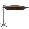 Best Selling 8.2ft Square Offset Outdoor Patio Umbrella Parasol with Aluminum Cantilever Pole for Garden Courtyard