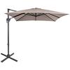 Best Selling 8.2ft Square Offset Outdoor Patio Umbrella Parasol with Aluminum Cantilever Pole for Garden Courtyard