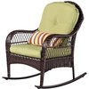 Outdoor Wicker Rocking Chair Rattan Outdoor Patio Yard Furniture All- Weather with Cushions