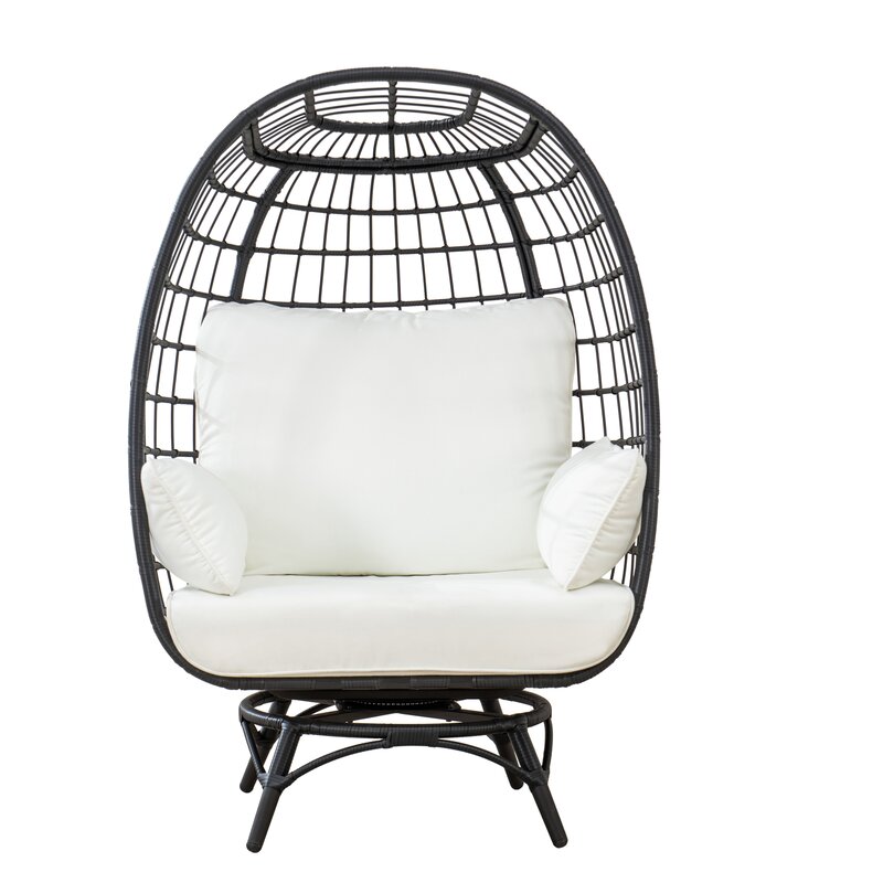 Egg Swivel Patio Chair with Cushions