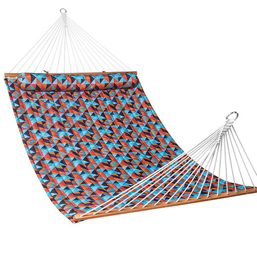 Double quilting fabric swing hammock with pillows