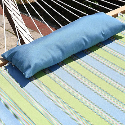 Hammock, Pillow and 12 Feet Wood Arc Stand,Backyard Combo Set