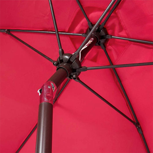 Hot-Selling 7.5 Feet Aluminum Beach Drape Umbrella Outdoor Patio Parasol with Crank and Push Button Tilt for Courtyard