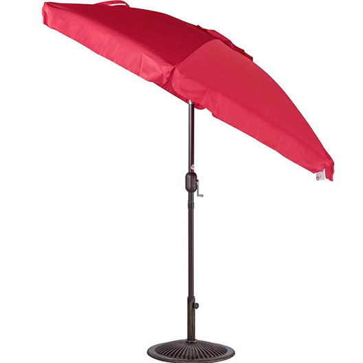 Hot-Selling 7.5 Feet Aluminum Beach Drape Umbrella Outdoor Patio Parasol with Crank and Push Button Tilt for Courtyard