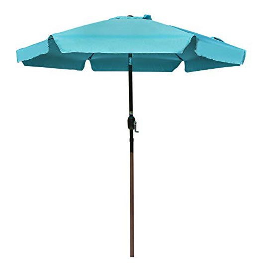 Hot-Selling 7.5 Feet Aluminum Beach Drape Umbrella Outdoor Patio Parasol with Crank and Push Button Tilt for Courtyard