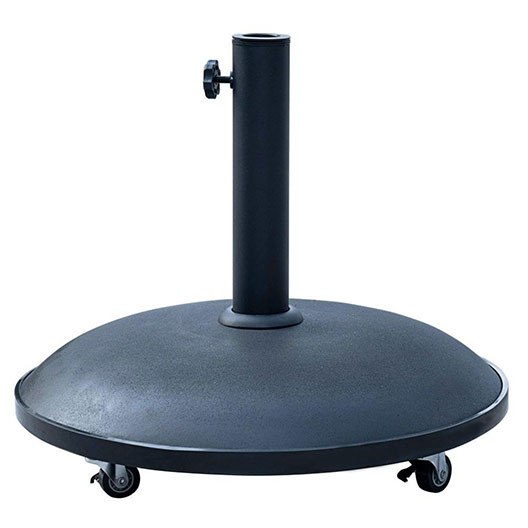 Hot Selling 55lbs Heavy Duty Stand Concrete Outdoor Patio Umbrella Base with 4 Wheels for Garden Courtyard