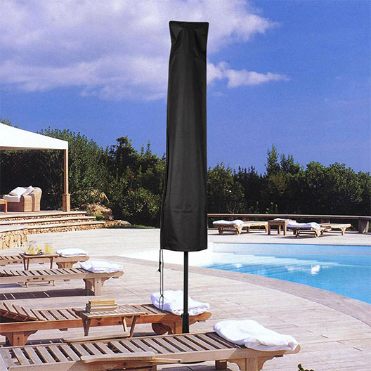 Top-Quality Heavy Duty Market 7-10 ft Patio Umbrella Black Waterproof Cover for Garden Patio Courtyard Outdoor