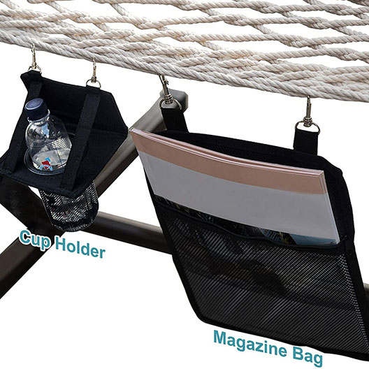 Hot-Selling Outdoor Hammocks 12 Feet Steel Hammock Stand with Cotton Rope Hammock Combo for Garden Patio Courtyard