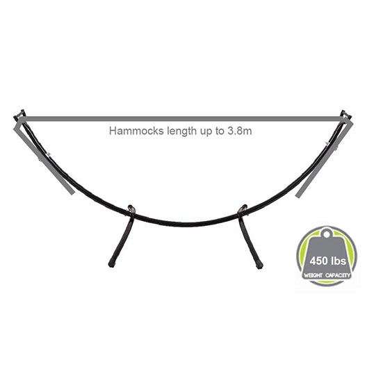 8.3 Feet Space Saving Steel Hammock Stand Portable Hammock Stand with Hooks