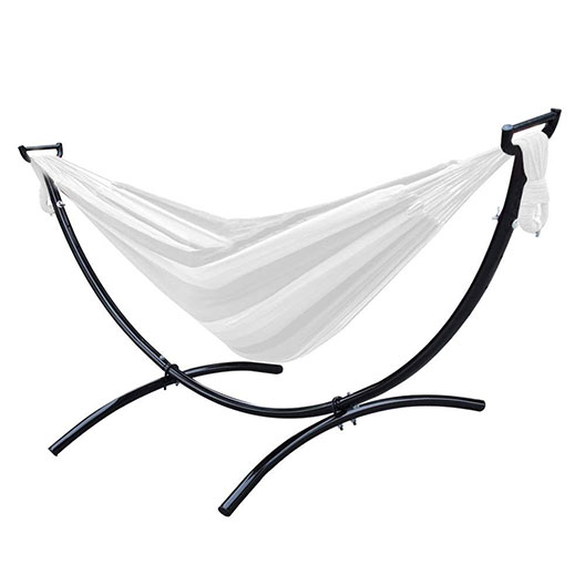 8.3 Feet Space Saving Steel Hammock Stand Portable Hammock Stand with Hooks