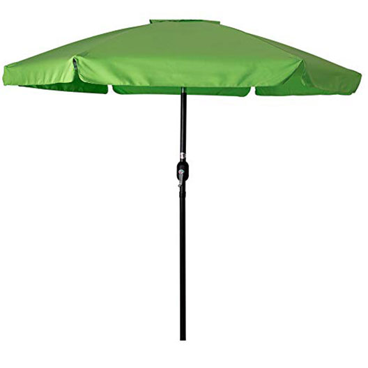 Hot-Selling 7.5 Feet Aluminum Beach Drape Umbrella Outdoor Patio Parasol with Crank and Push Button Tilt for Courtyard